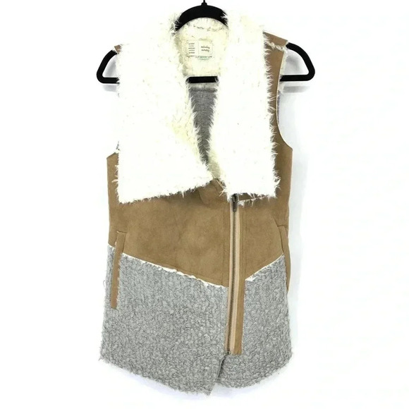 Saturday Sunday Anthro moto faux suede vest XSP $210 - Picture 3 of 10